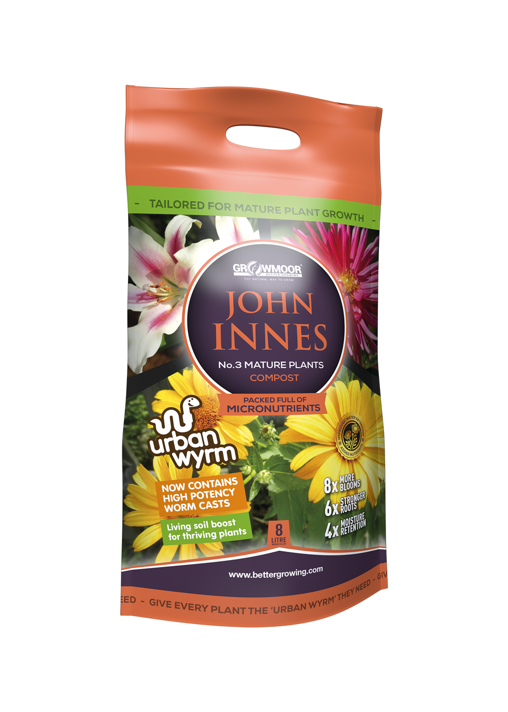 John Innes No 3 Mature Plants Compost 8 Litre Carry Bag